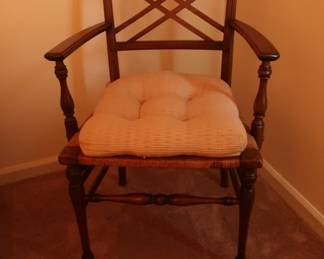 chair with woven seat