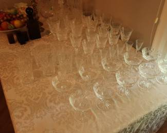 another view of Waterford stemware