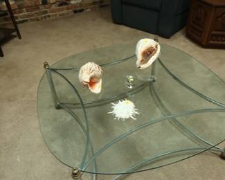 glass top coffee table