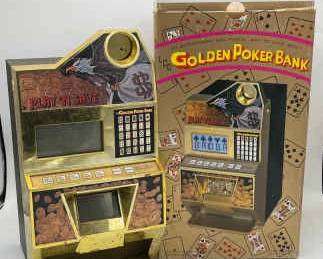Play ‘N’ Save LCD Golden Poker Bank full of Coins

