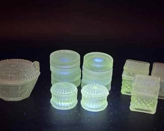 UV Reactive Portieux Satin Glass Items
