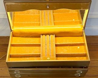 Light-Up Jewelry Box with Mirror & Velvet-Lined Drawers
