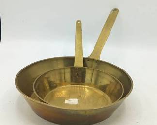 (2) Brass Pans
