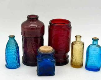 Tiny Vintage Bottles Feat. Wheatons
Old Doc's Cure Corn Cob Bitters Bottle Reproduction 
A. Lancaster's Indian Vegetable Jaundice Bitters Reproduction
Wheaton Frank's Safe Kidney and Liver Cure reproduction 
Amethyst bottle
Wheaton ruby red smiling face jar 
Square blue bottle 
No chips or cracks 



Want more treasures from this estate? 



The pickup for this auction will coincide with a MASSIVE estate sale. The sale is open to all and will be held 8/16 8AM-1PM & 8/17 10AM-2PM. Please visit https://www.estatesales.net/MA/South-Hadley/01075/4600500 for tons of photos, details, and the exact address posted the morning of the sale. 

