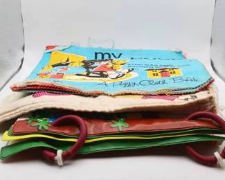(3) Vintage Cloth & Vinyl Childrens' Books
