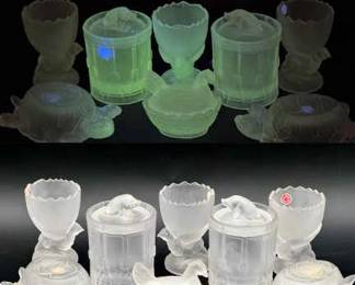 UV Reactive Portieux Satin Glass Animal Lot
