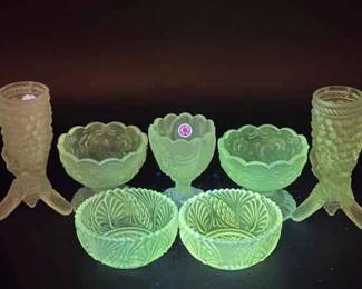 UV Reactive Portieux Satin Glass Items
