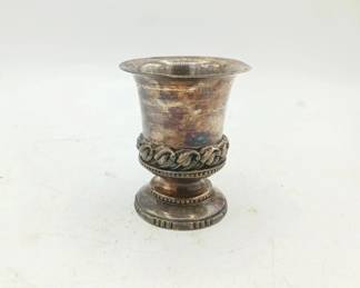 Tiny Intricate Metal Chalice
