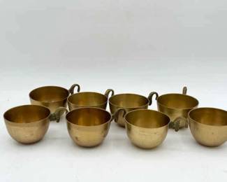 (12) Vintage Brass Punch Bowl Cups
