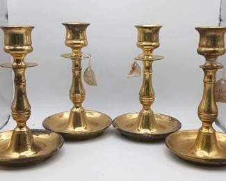 (4) Brass Candleholders
