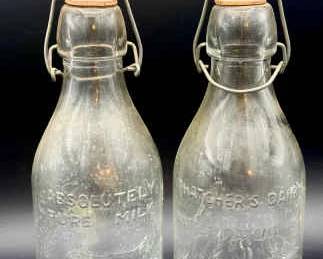 (2) Thatcher's Dairy Milk Bottles
