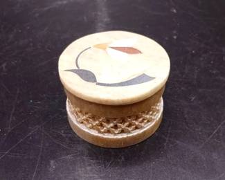 Delaney House Tiny Jewelry Box with Floral Inlay
