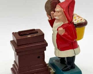 Cast Iron Santa Bank
