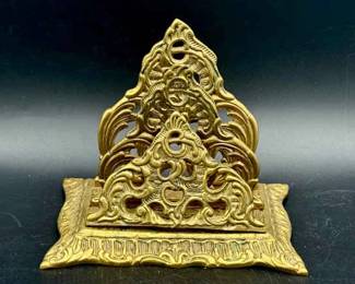Art Nouveau Brass Letter Stand
