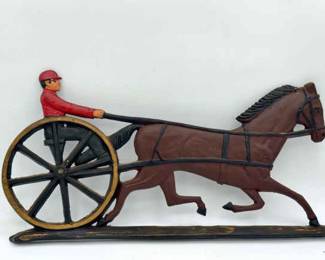 Metal Horse & Jockey Wall Hanging
