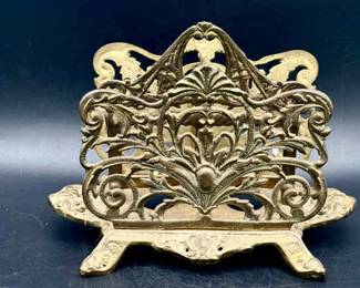 Ornate Metal Napkin Holder
