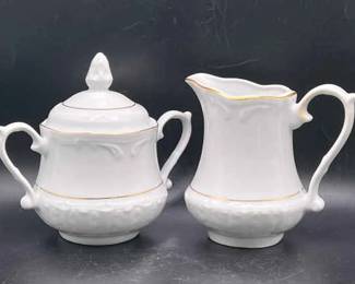 Southington Fine China by Baum “Golden Rhapsody” Sugar & Creamer
