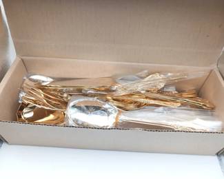68-Piece Grenada Gold-plated Flatware Set
