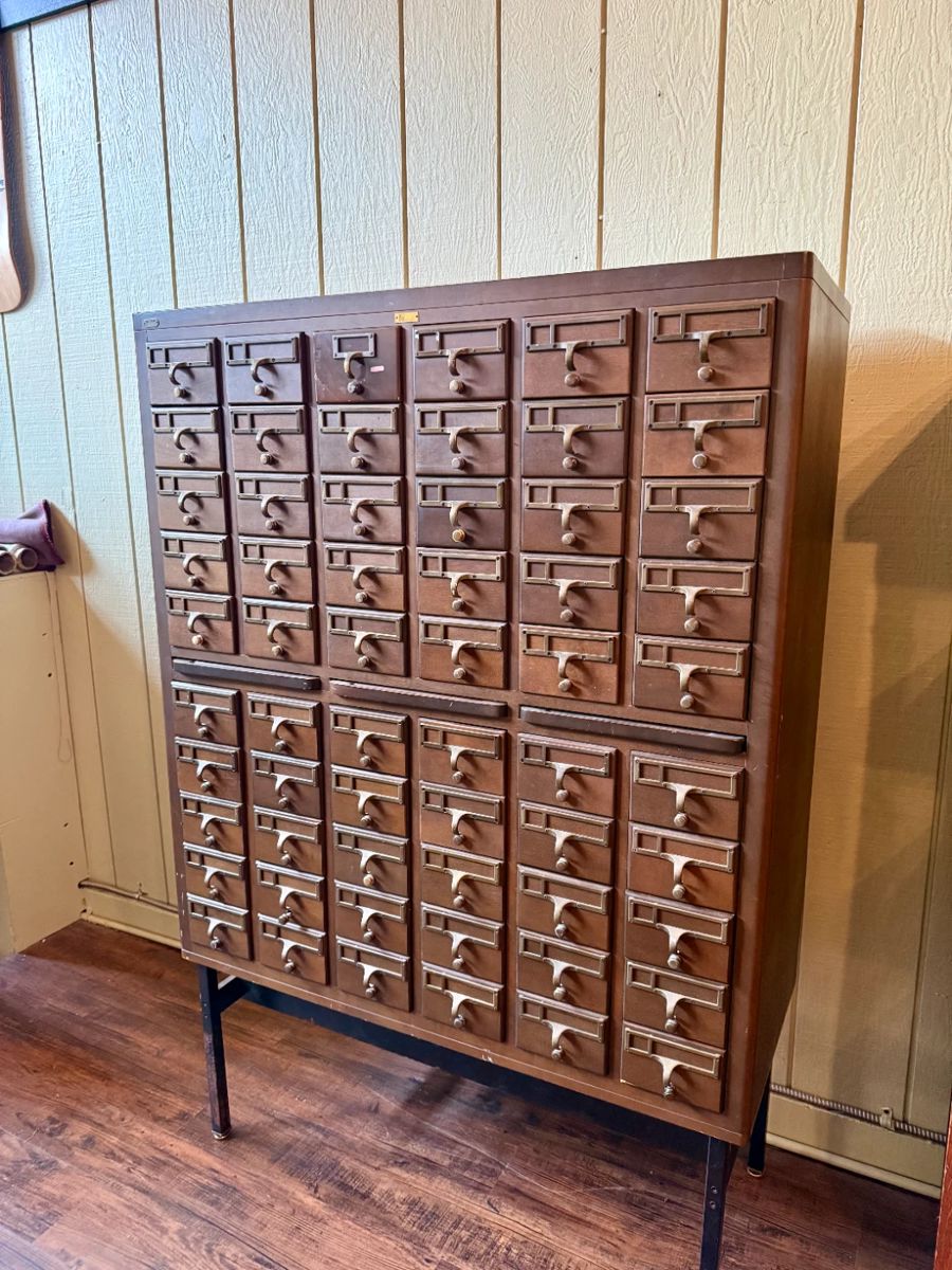 Brodart library 75 drawer card catalog cabinet.