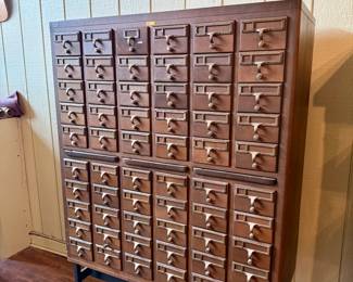 Brodart library 75 drawer card catalog cabinet.