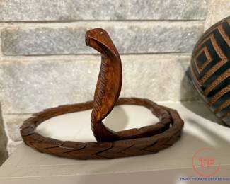 Hand Carved Rattle Snake