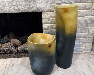 GLOBAL VIEWS Ceramic Indent Vases
