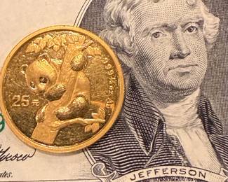 1996 25 Yuan GOLD Panda 1/4 Oz Coin