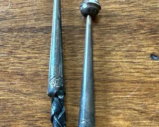 Vintage Sterling and Turquoise Navajo KACHINA Bolo Tie Holding Royal Order of Jesters Shriner (Masons) BILLIKEN