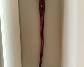 Signed Pottery Fluted Vase