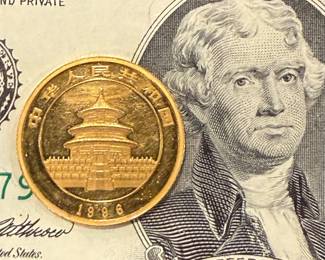 1996 25 Yuan GOLD Panda 1/4 Oz Coin