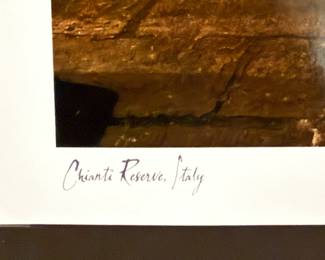 "CHIANTI RESERVE" WINE PHOTOGRAPHY PRINT Fine Art Photography by John Scanlan Limited Edition