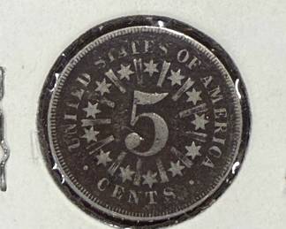 Shield Nickel with Rays