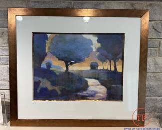 Framed Print "Brook Through the Woods" by Lawrence Mathis