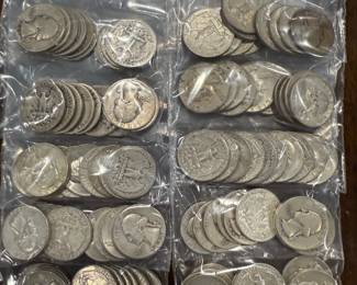 Lots of 10 SILVER Washington Quarters