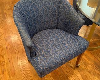 Glass Top Table with Club Chairs Set