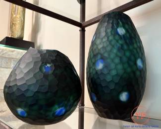 Blue Green Mykonos Vases