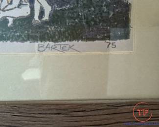 BARTEK 1975 "August Barn" Serigraph