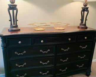 American Drew chest with matching mirror