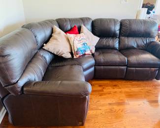 large leather sectional sofa