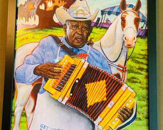 signed and framed Festivals Acadiens et Creoles festival poster