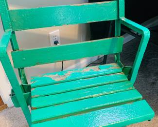 very interesting original stadium seat from Comiskey Park in Chicago --comes with COA
