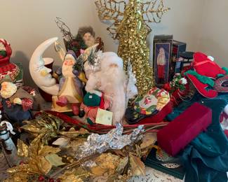 an entire room filled with upscale Christmas decorations and ornaments