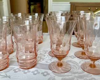 028-KIT: Pink Water & Iced Tea Glasses