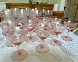 027-KIT: Pink Cocktail & Wine Glasses