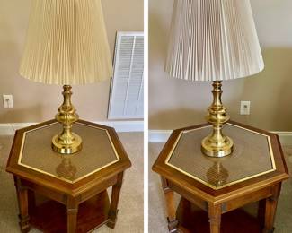 002-LR: Pair of End Tables and Lamps