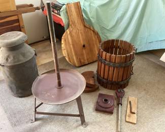 vintage wine press