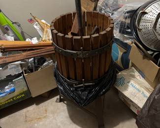 vintage wine press