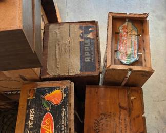 Vintage wooden boxes