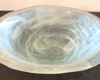 Dreamy Blue Glass Bowl From Spain