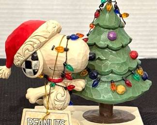 2015 Jim Shore Snoopy, Tangled Up In Christmas Joy